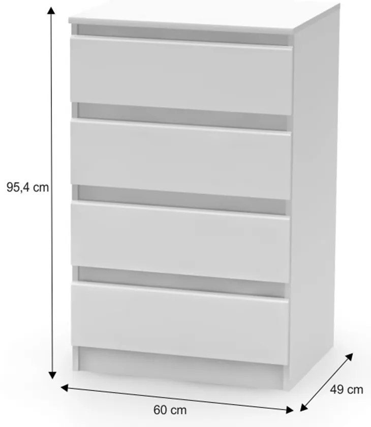 HANY NEW 014 komoda, biela