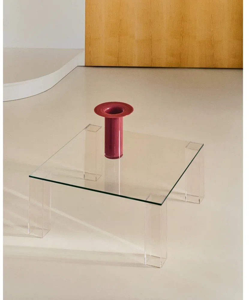 Sklenený konferenčný stolík 85x85 cm Adularia – Kave Home