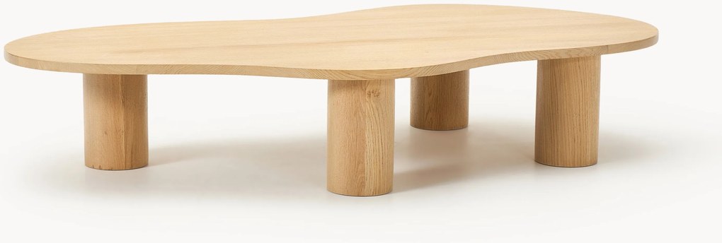 XL konferenčný stolík z dubového dreva v organickom tvare Didi