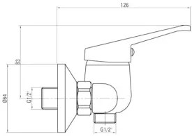 Deante Lobo, nástenná sprchová batéria 150mm so sprchovou sadou, chrómová, BYU_041M