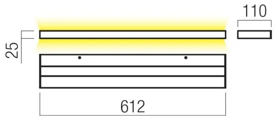 Redo 01-3555 - LED Nástenné svietidlo SEED LED/30W/230V čierna