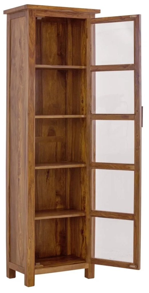 furniture-nabytek.cz - Vysoká vitrína z masivu palisandr 60x180x45