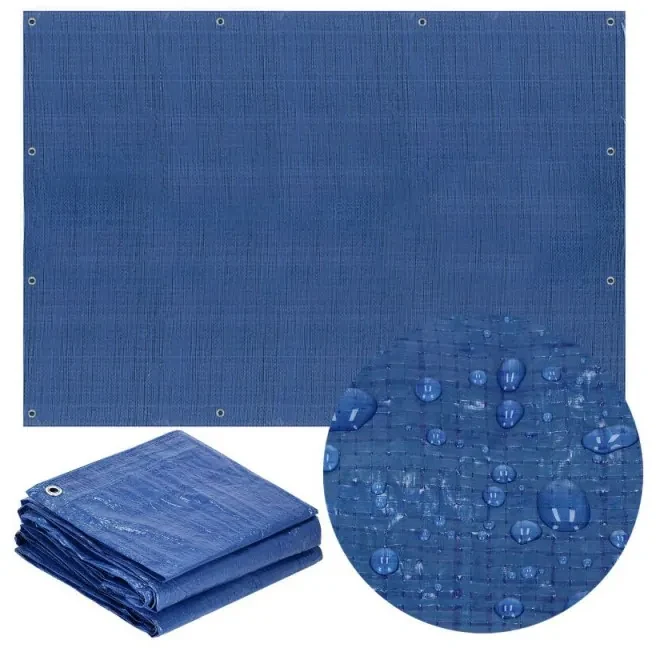 SPRINGOS Krycia plachta s okami 3x5 m, 60g PE, modrá SPRINGOS PROTECT