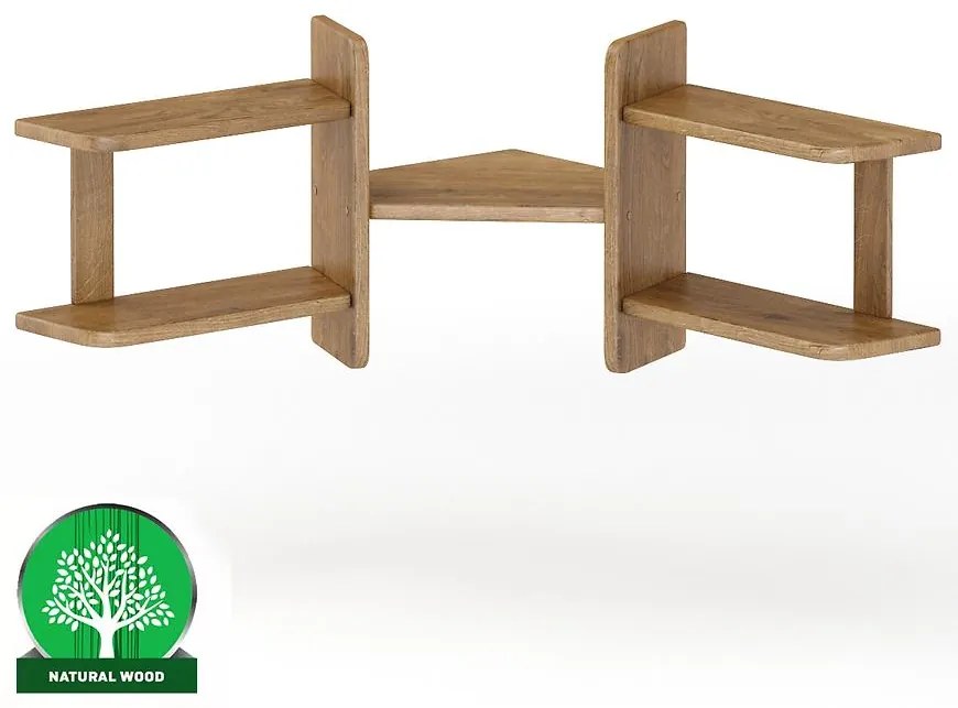 Nástenná polica SOSNA PK131 77x40x77 dub