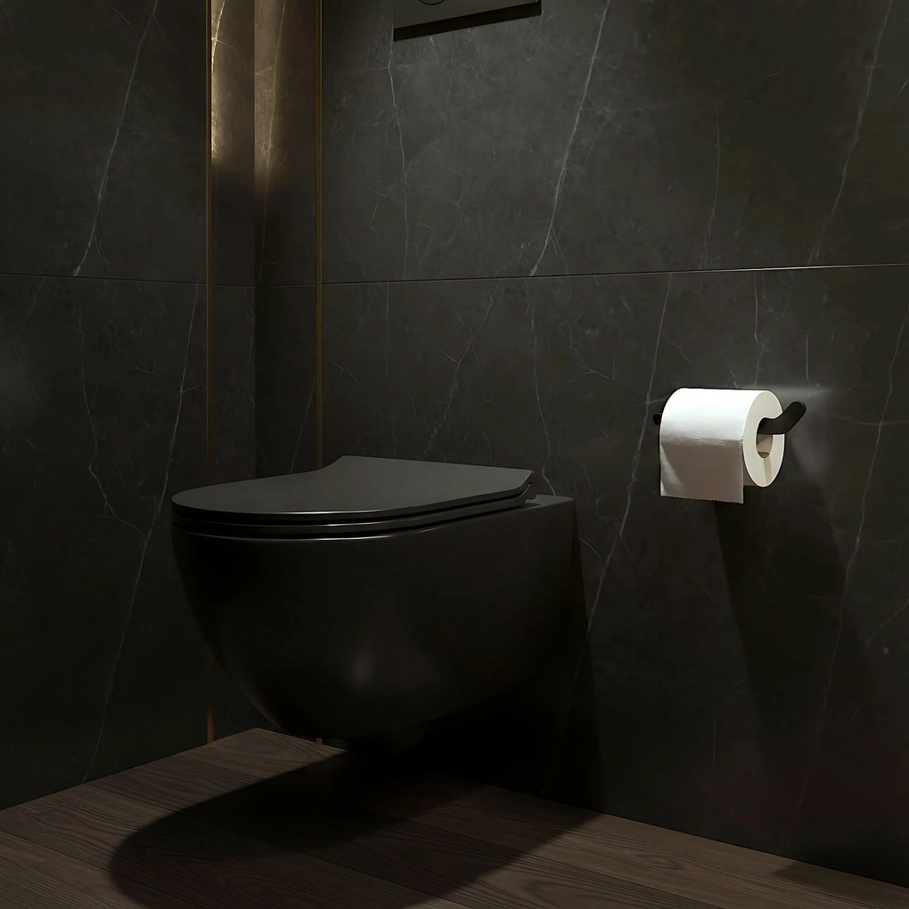 Rea Til, držiak na toaletný papier, čierna matná, REA-88045