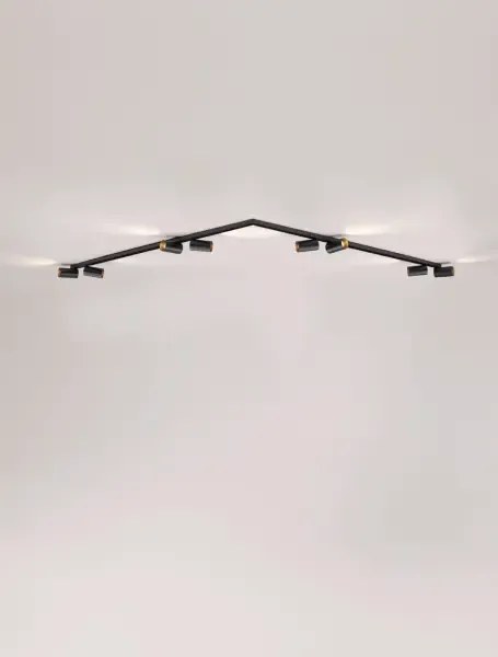 Minimalistické bodové svietidlo Oso 8 Čierna