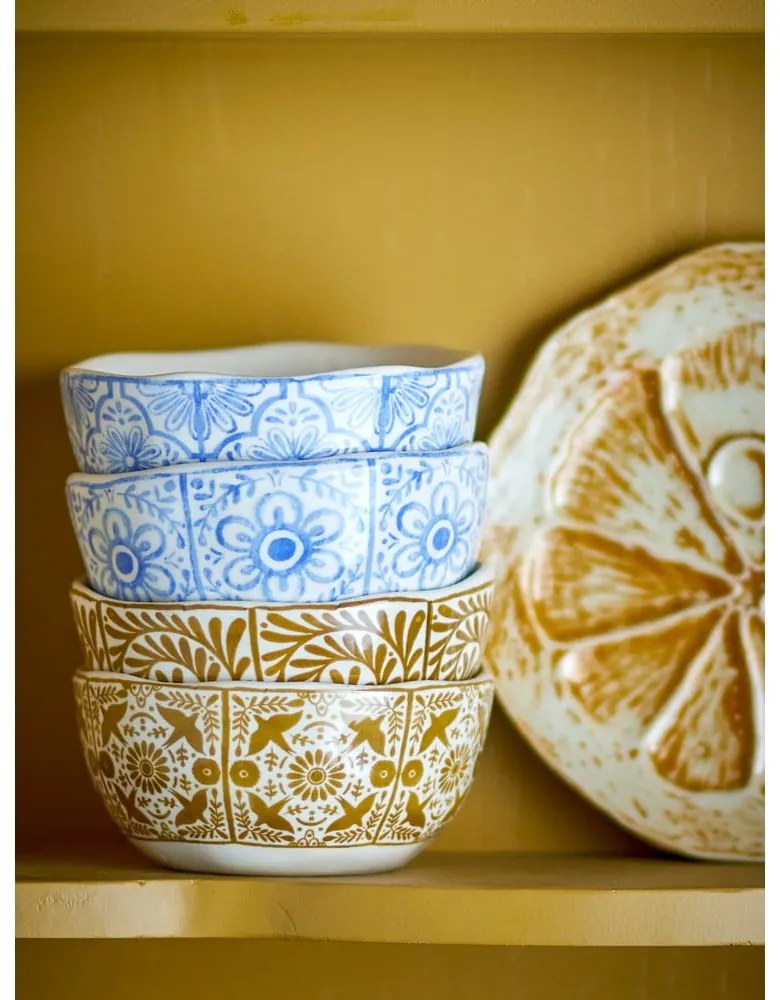 Modré/oranžové misky v súprave 4 ks z kameniny 200 ml Milton – Bloomingville