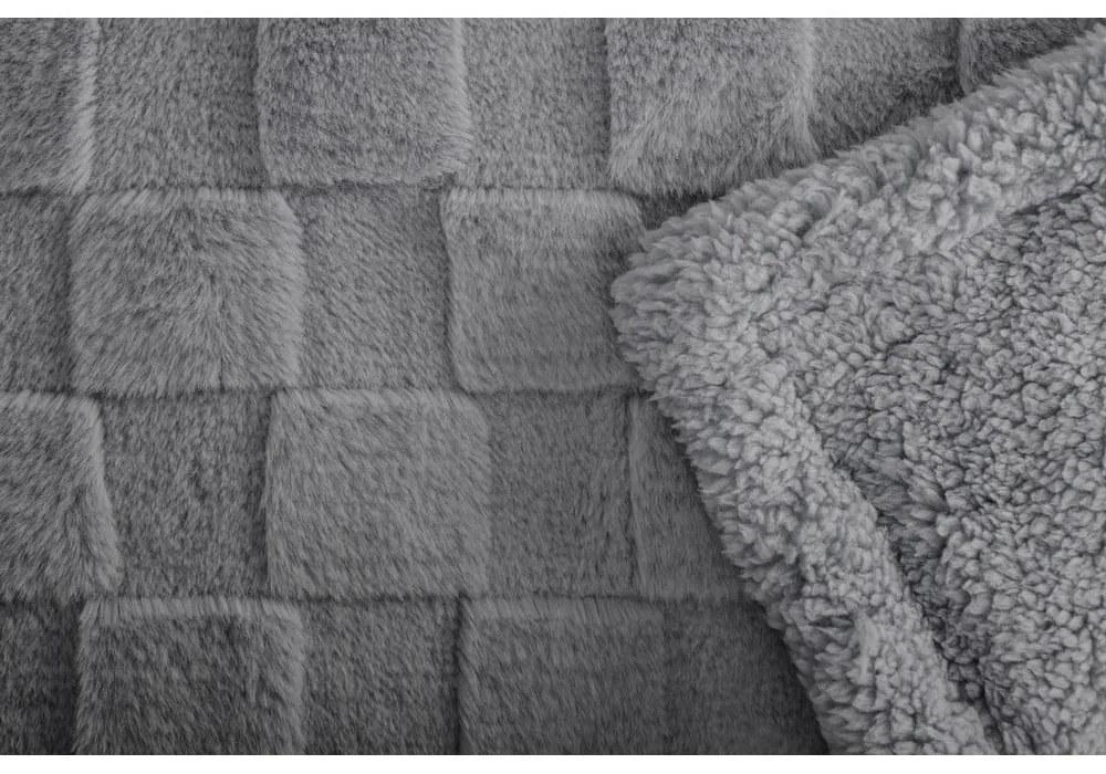 Sivá deka z mikroplyšu 150x200 cm Rava – Tiseco Home Studio