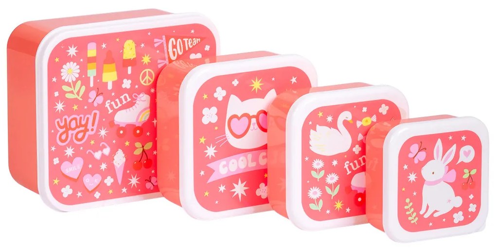 A Little Lovely Company - súprava štyroch desiatových škatuliek - zábava