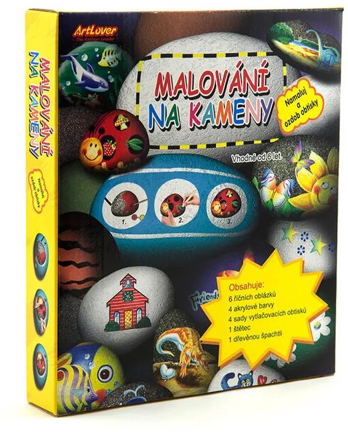 Maľovanie na kamene s odtlačkami