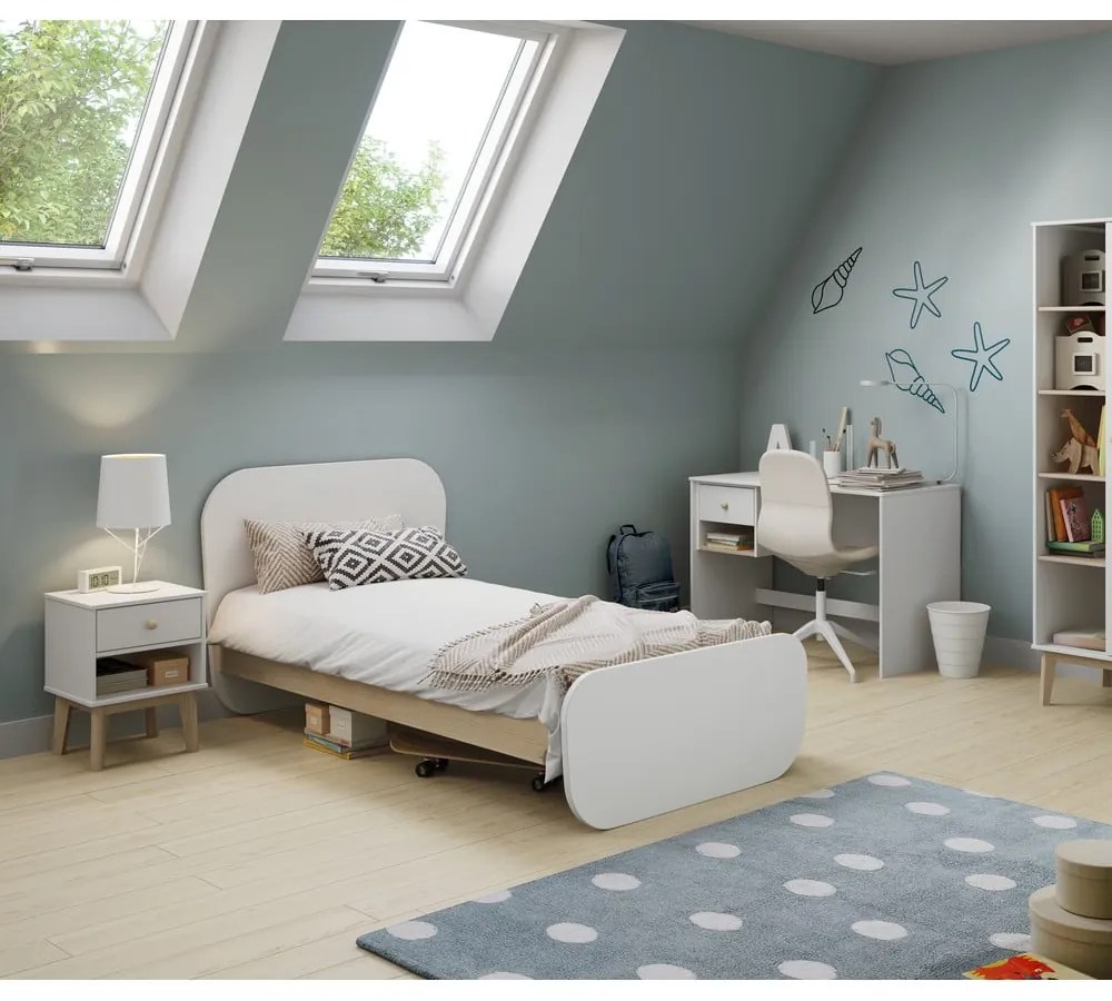 Biely detský nočný stolík Esteban - Marckeric