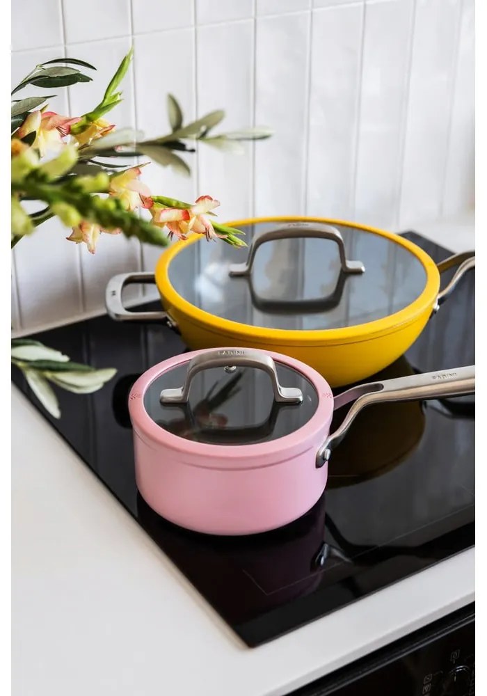 Wok panvica s pokrievkou/s keramickým povrchom ø 28 cm Meda 3.0 – FABINI