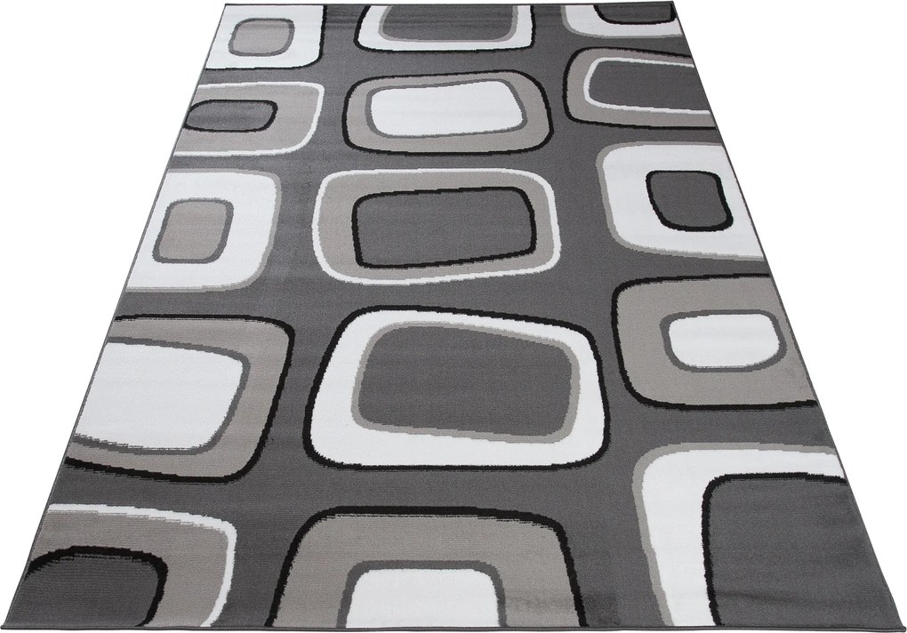 TA Koberec T965A DARK GRAY MAYA PP ESM Biely Obdĺžnikový