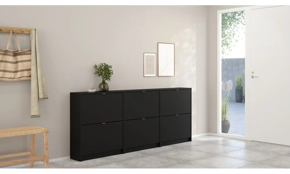 Čierna výklopná skrinka na topánky Shoes – Tvilum