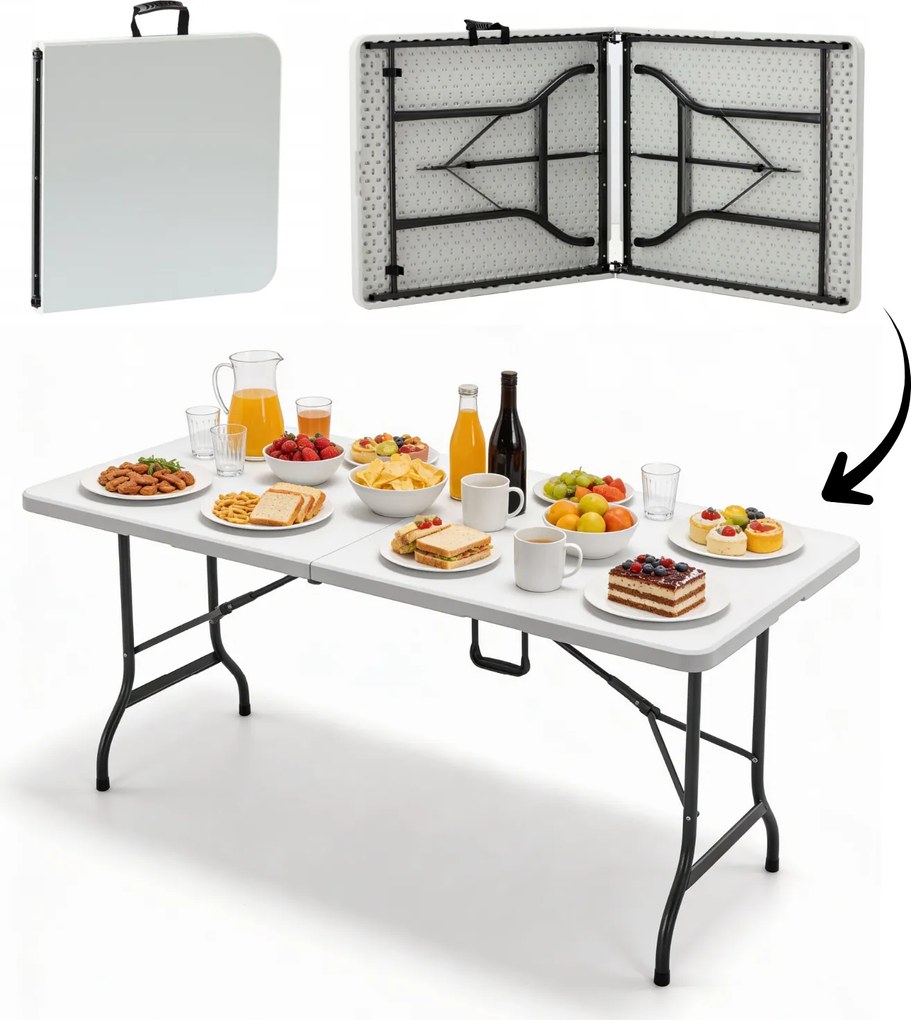 Garden Line SKLADACÍ TURISTICKÝ/KATERINGOVÝ STÔL 180 x 75 x 72 CM *2521