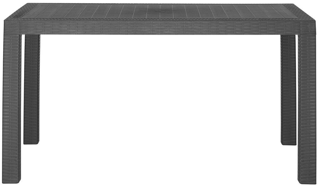 Záhradný jedálenský stôl 140 x 80 cm šedý FOSSANO Beliani