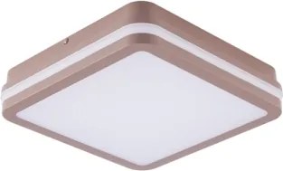 Brilagi-LED Vonkajšie svietidlo so senzorom BENE LED/18W/230V 21,5x21,5 cm hnedá IP54