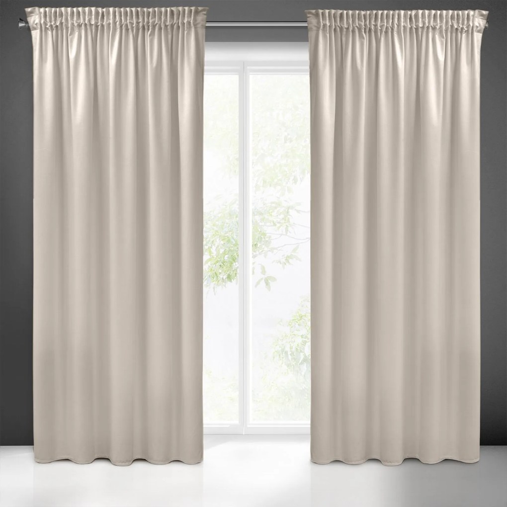 ZATEMŇOVACÍ ZÁVES NA PÁSKE PIERRE CARDIN SIBEL 140X270 CM BÉŽOVÁ