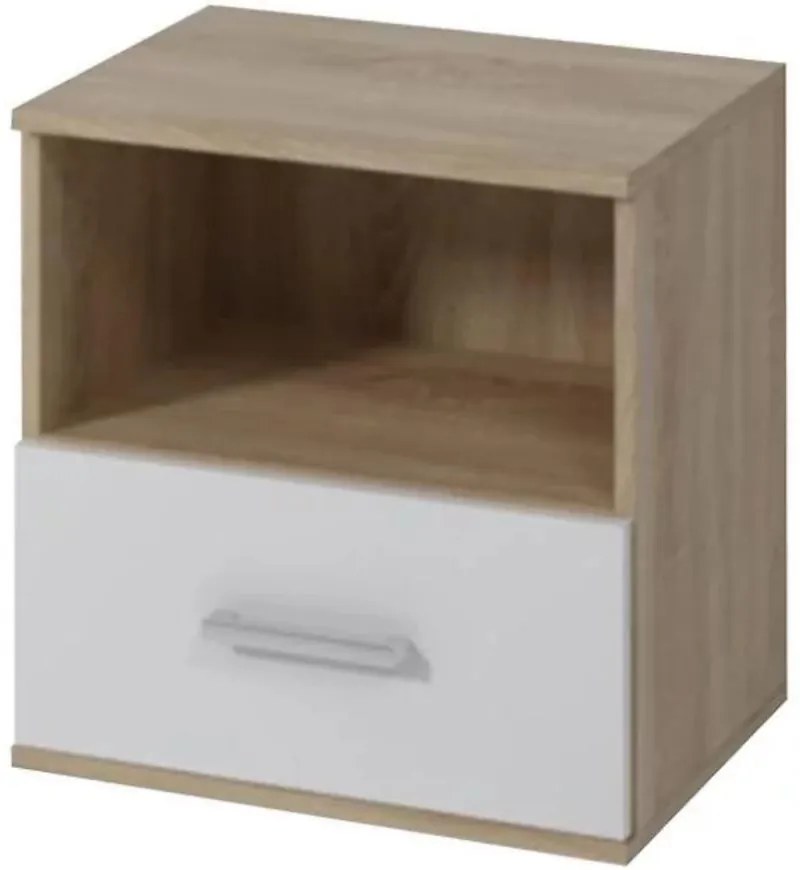 Nočný stolík Goda II 1S sonoma/biela