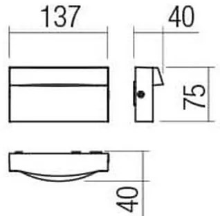 Redo 90425 - LED Vonkajšie nástenné svietidlo POLIFEMO LED/8W/230V IP65 biela