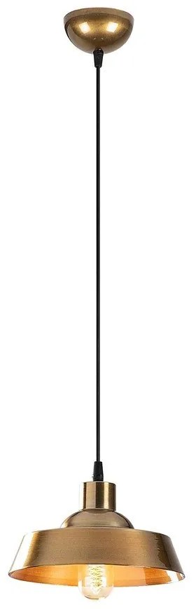 Závesné svietidlo v zlatej farbe s kovovým tienidlom ø 22 cm Berceste – Opviq lights