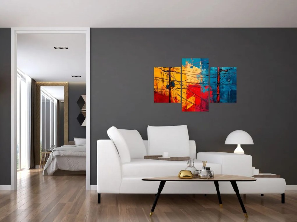 Obraz - Abstraktné elektrické vedenie (90x60 cm)