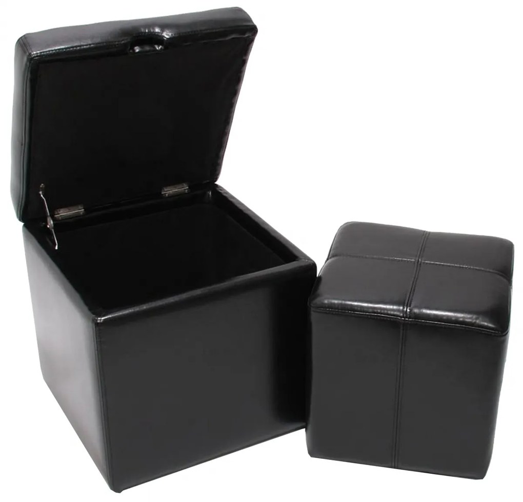 Sedacia kocka Onex (SET 2 ks) - Čierna