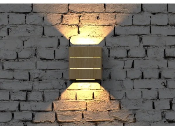 Immax 08522L - LED vonkajšie nástenné svietidlo LUXLINE LED/6W/230V 3000K IP54 dub