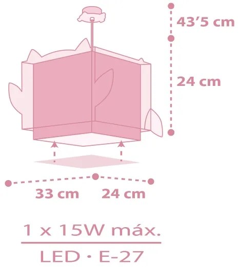 Dalber 64482 - Detský luster LITTLE FRIENDS 1xE27/15W/230V