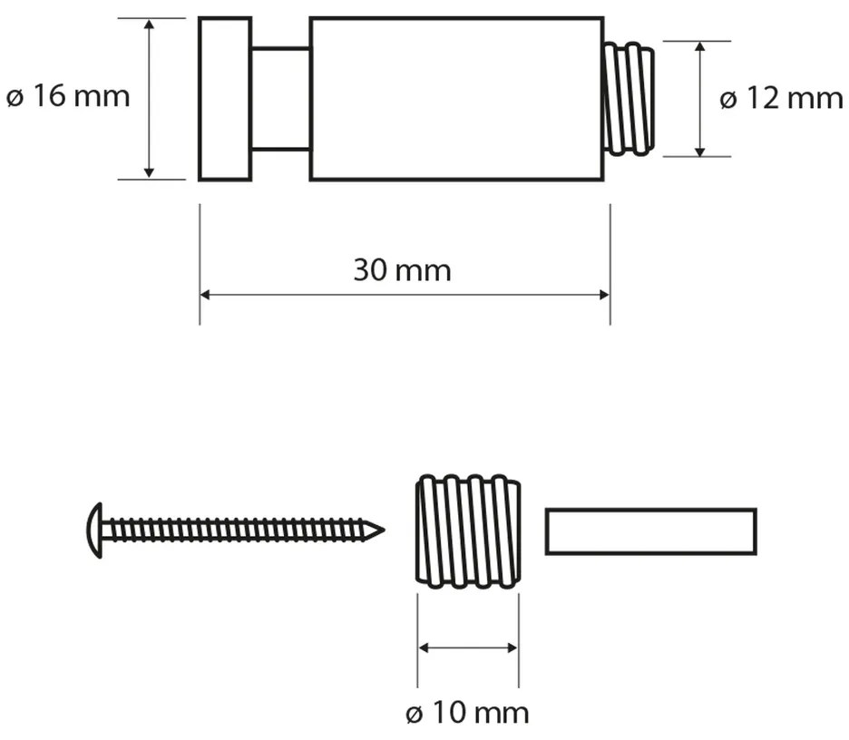 SAPHO XR212 X-Round vešiačik 3 cm, striebornástrieborný