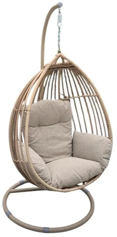 Závesné ratanové kreslo VALETA prírodná farba