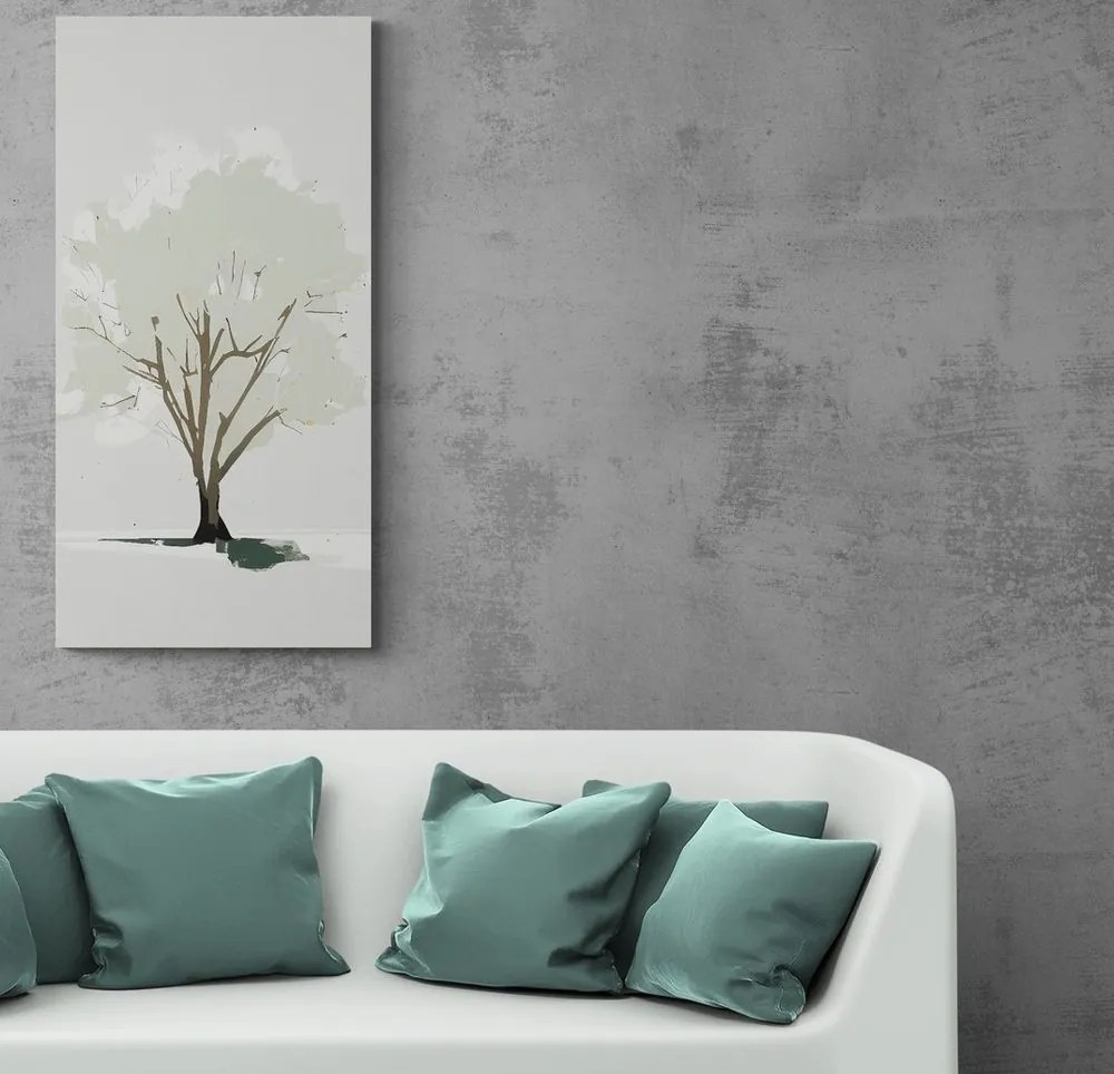 Obraz strom v minimalistickom duchu - 50x100