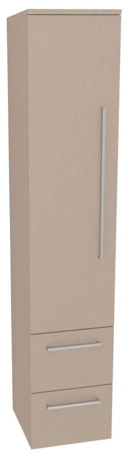 Mereo, Mereo Bino, kúpeľňová skrinka vysoká 163 cm, ľavá, Multidecor, Šedý kameň, MER-CN697SEKA