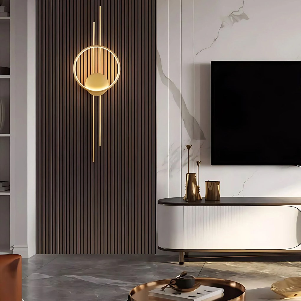 Toolight Toolight, LED nástenné svietidlo 10W, 4000K, 500lm, APP1781-W, zlatá matná, OSW-06352