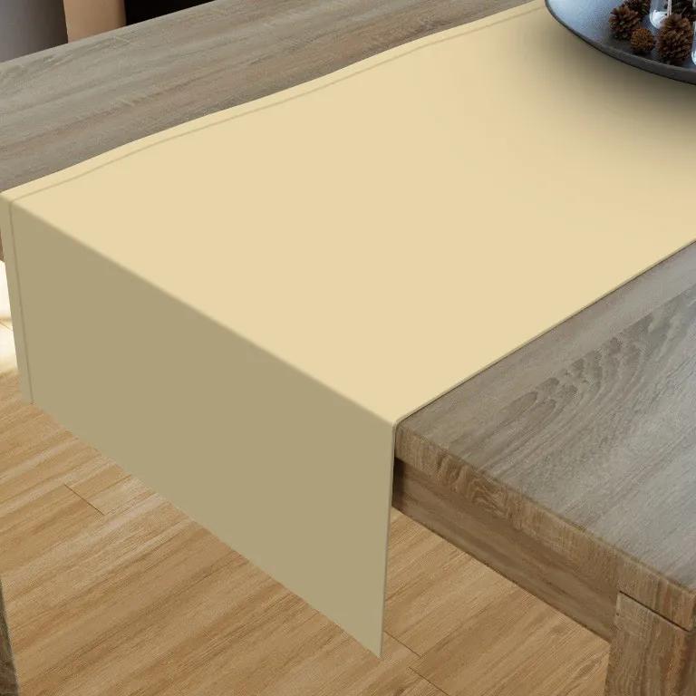 Goldea bavlnený behúň na stôl - béžový 20x120 cm