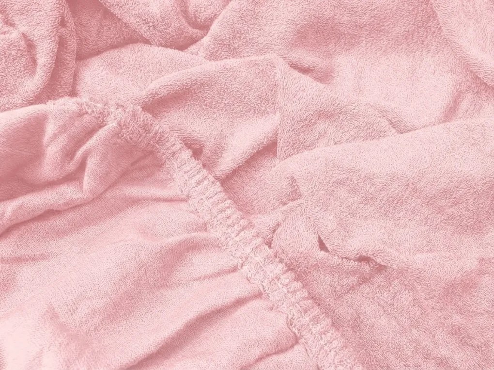 Froté plachta EXCLUSIVE svetloružová 90 x 200 cm