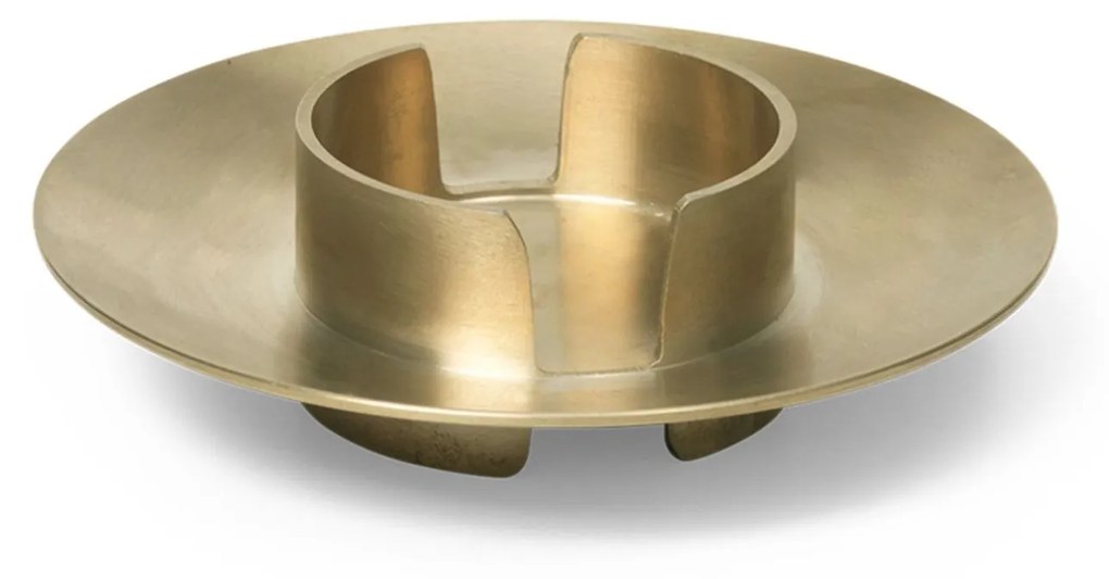 Ferm Living Mosadzný svietnik Block Brass 11 cm