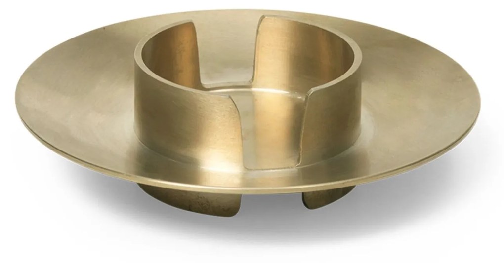 ferm LIVING Mosadzný svietnik Block Brass 11 cm