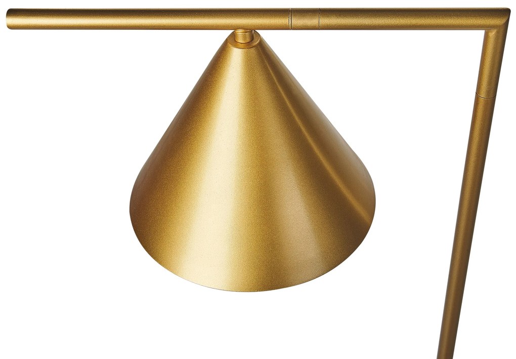 Kovová stojaca lampa zlatá MOCAL Beliani