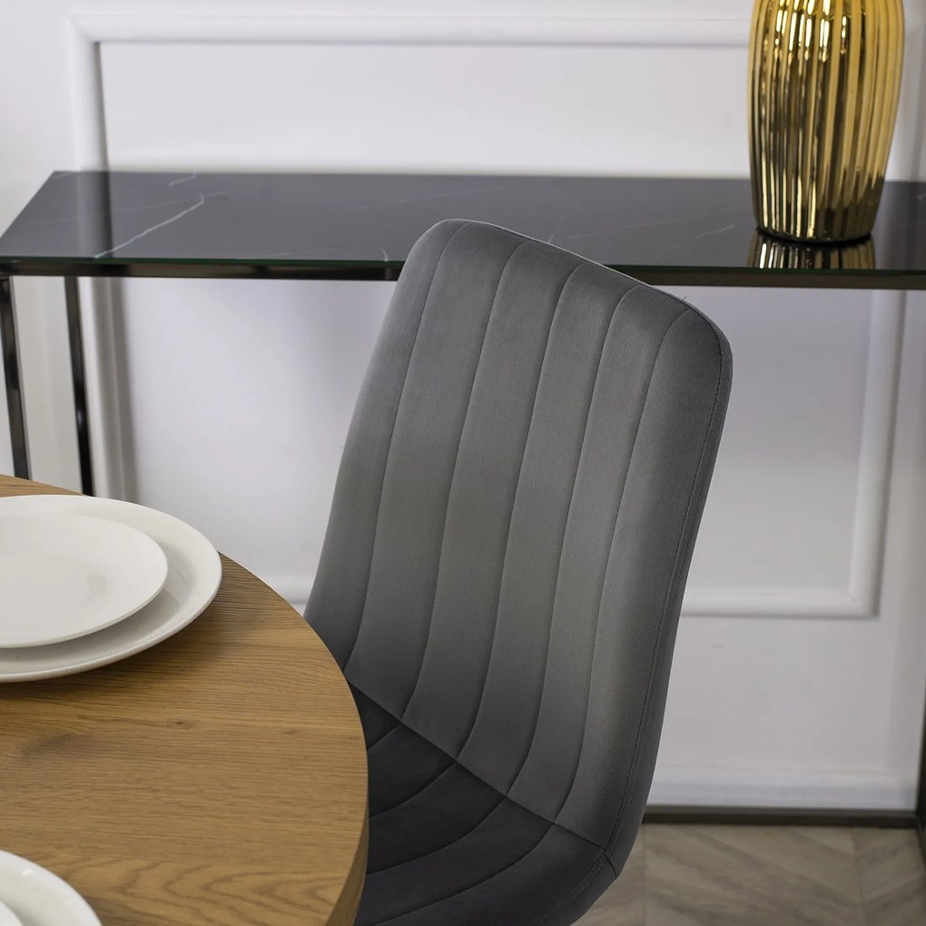 Čalouněná jídelní židle IBIS šedá