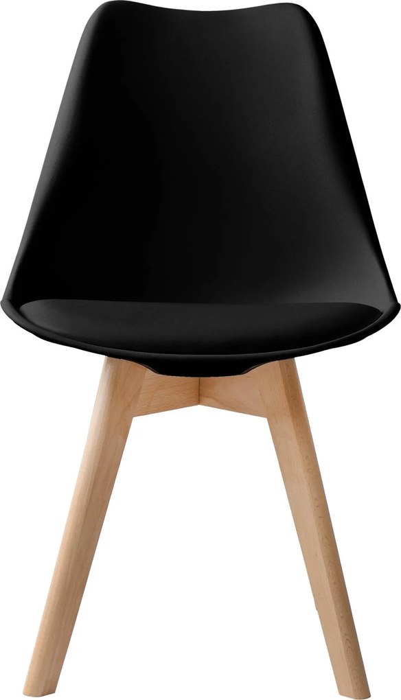 Čierna stolička v škandinávskom štýle K-NANTES BLACK DSW