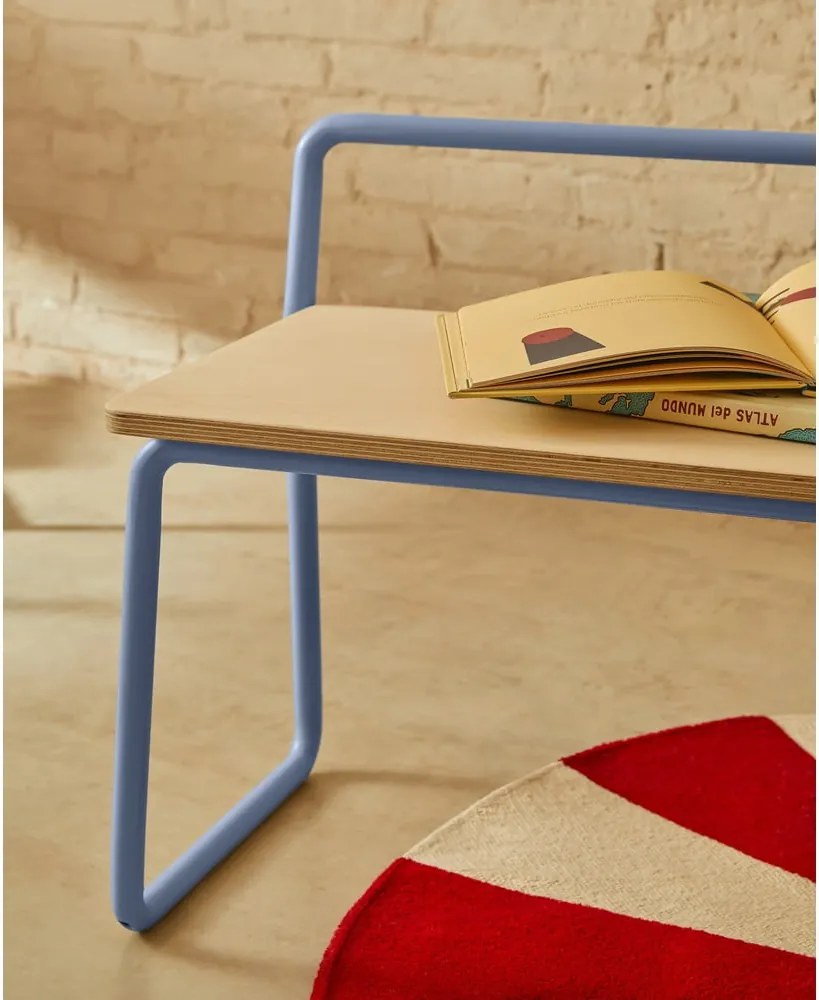 Modrá/v prírodnej farbe lavica Tinn – Kave Home