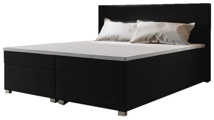 Čalúnená postel Boxspring ISLAND + matrac + rošt - cosmic100 / 140x200 / s vrchným matracom