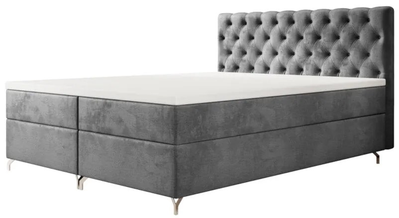 Čalúnená posteľ boxspring FESTER 2 - monolith 92 / 180x200