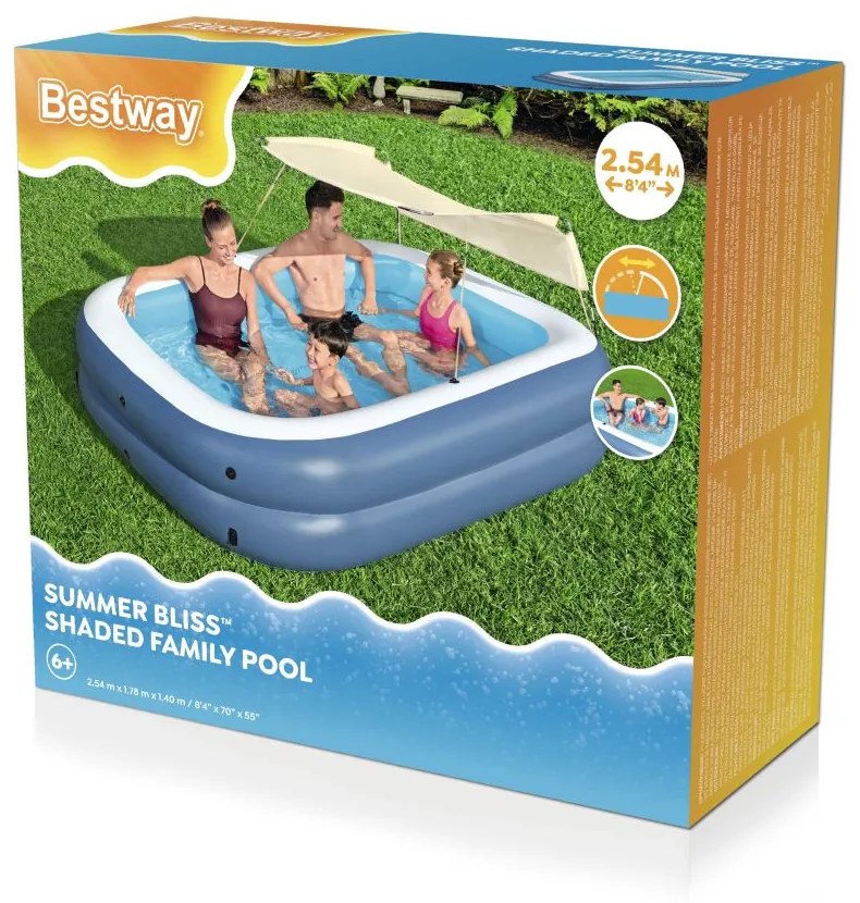 Bestway 54449 Nafukovací Bazén so Striežkou 2.54m x 1.78m x 140cm