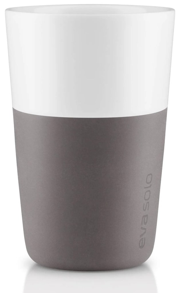 Eva Solo Porcelánová termošálka Cafe Latte Elephant Grey 360 ml – set 2 ks