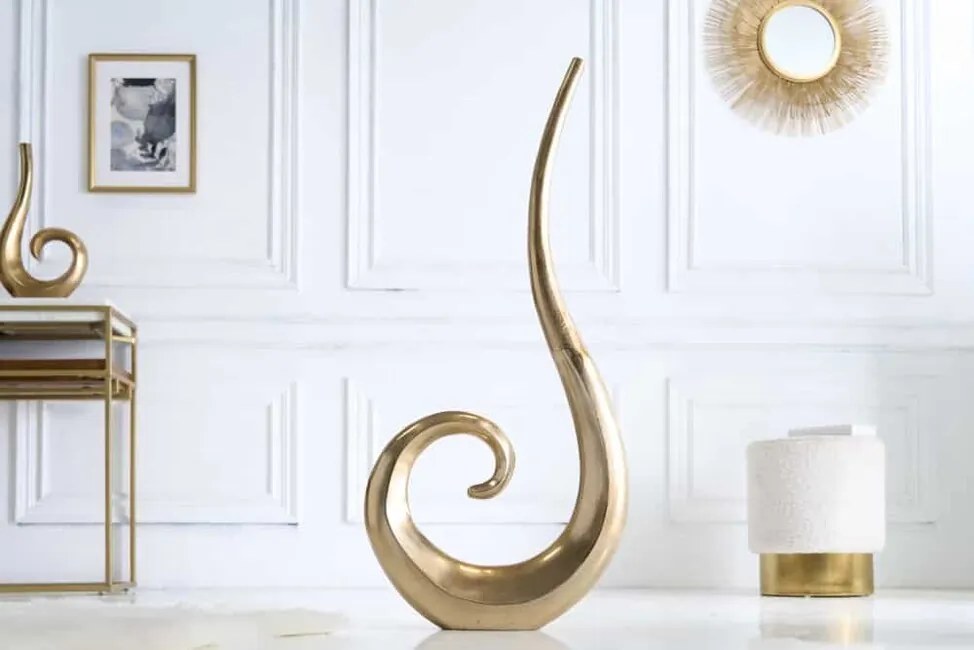 Moderná dekoratívna váza Hokai zlatá 106cm