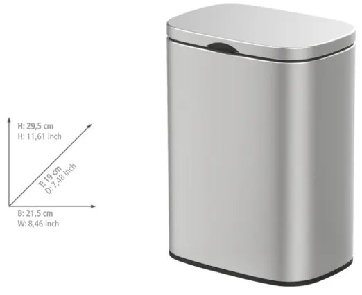 WENKO 25336100 - Kôš SARE 21,5x29,5 cm strieborný