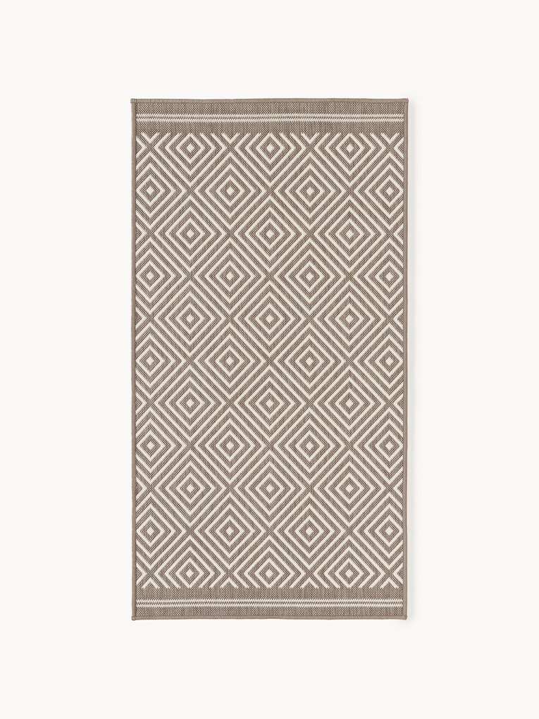 Obojstranný koberec's diamantovým vzorom do interiéru/exteriéru Reddy