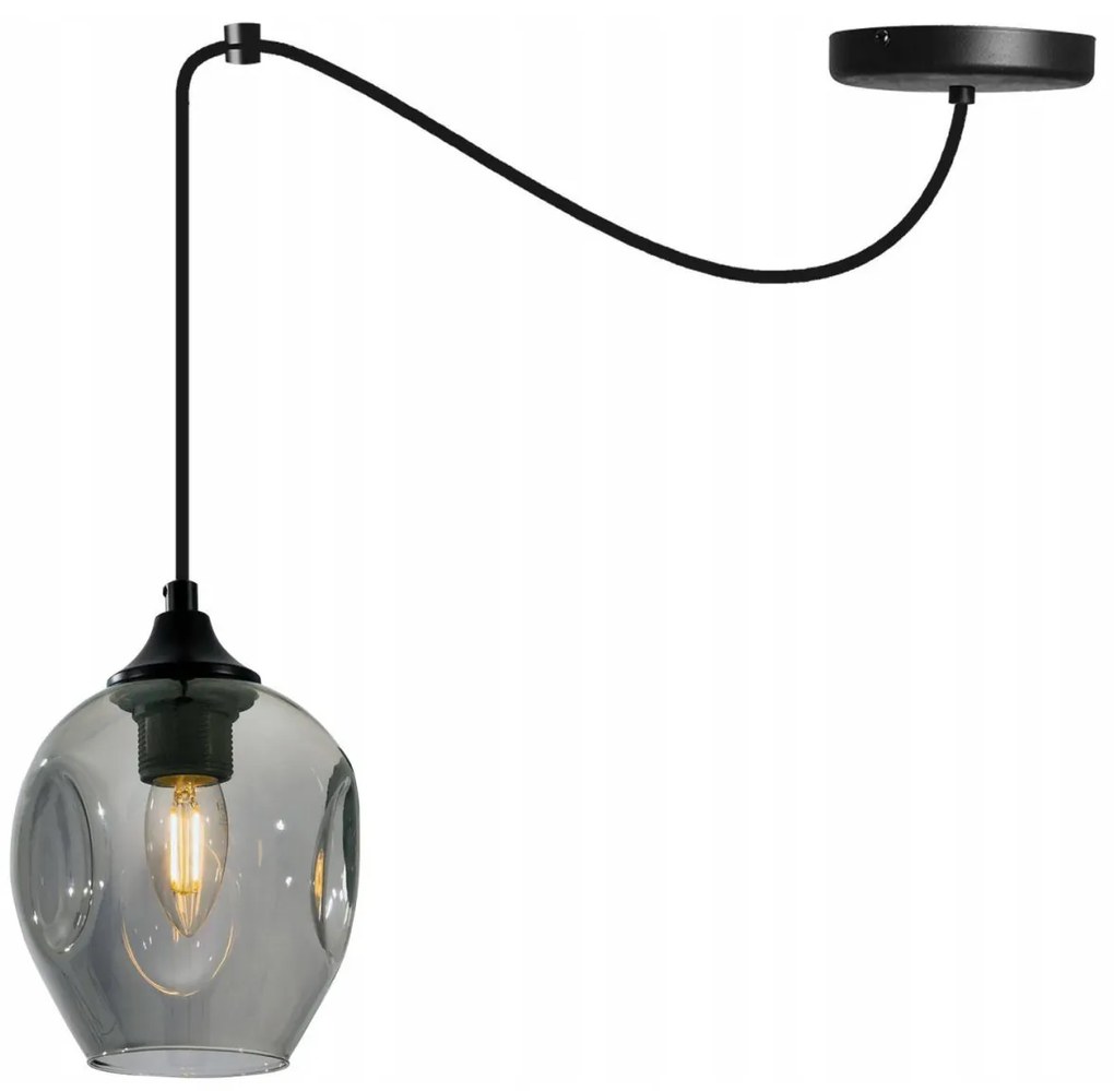 Závesné svietidlo Praga Spider, 1x sklenené tienidlo (výber z 3 farieb)